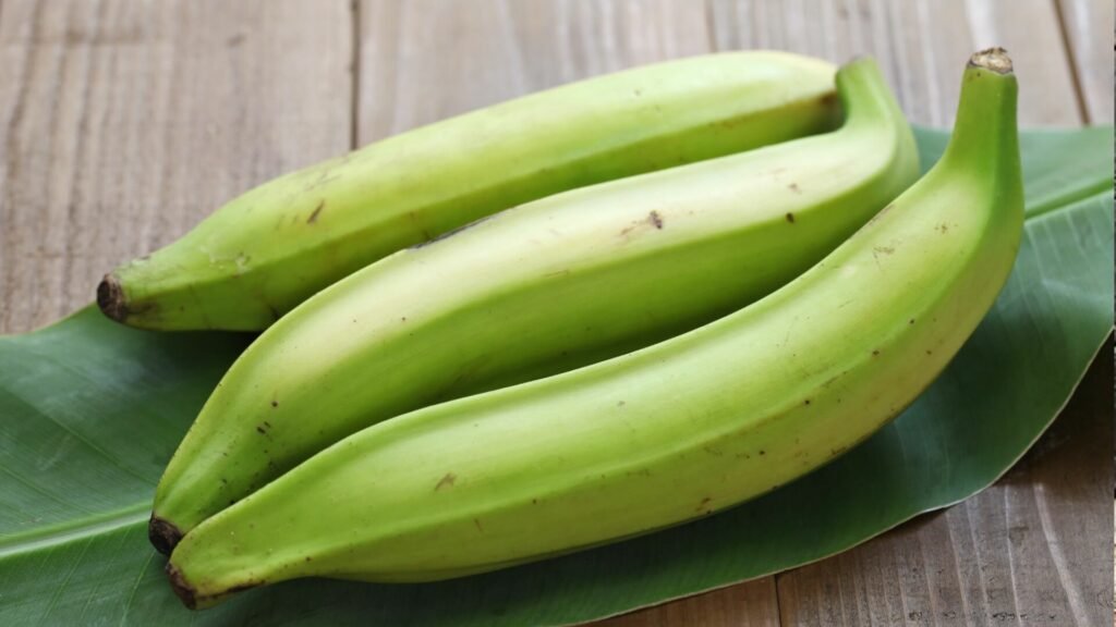 La banane plantain plus ferme et moins sucrée